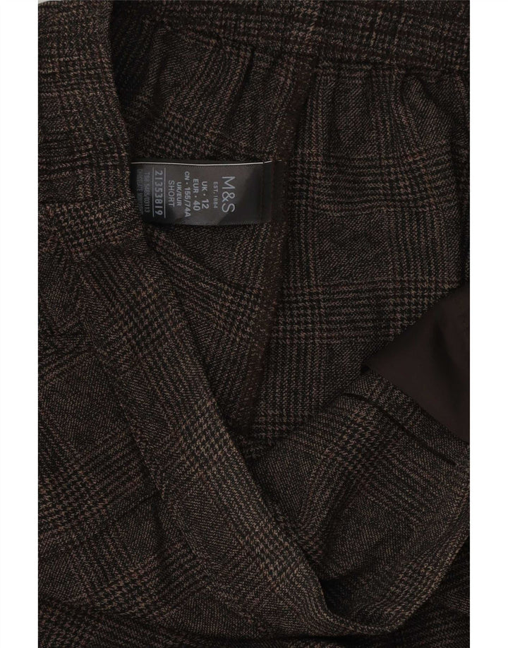 Damskie spodnie codzienne Marks & Spencer UK 12 Medium W30 L27 Brązowe