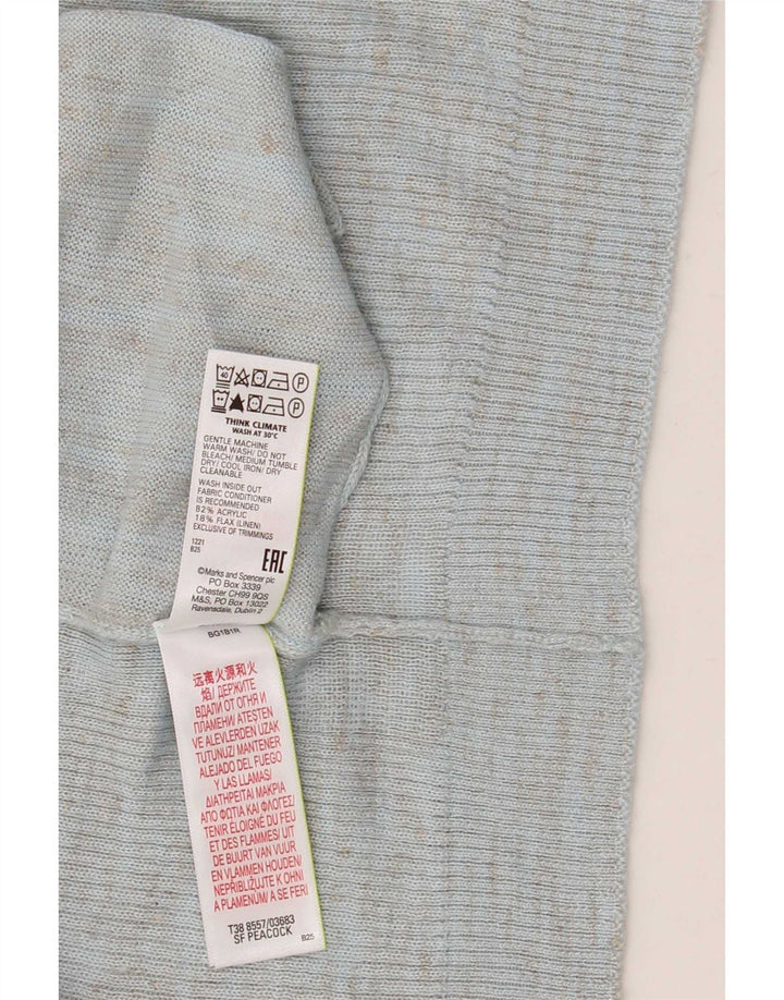 Marks & Spencer Damski sweter oversize UK 16, duży, niebieski, nakrapiany