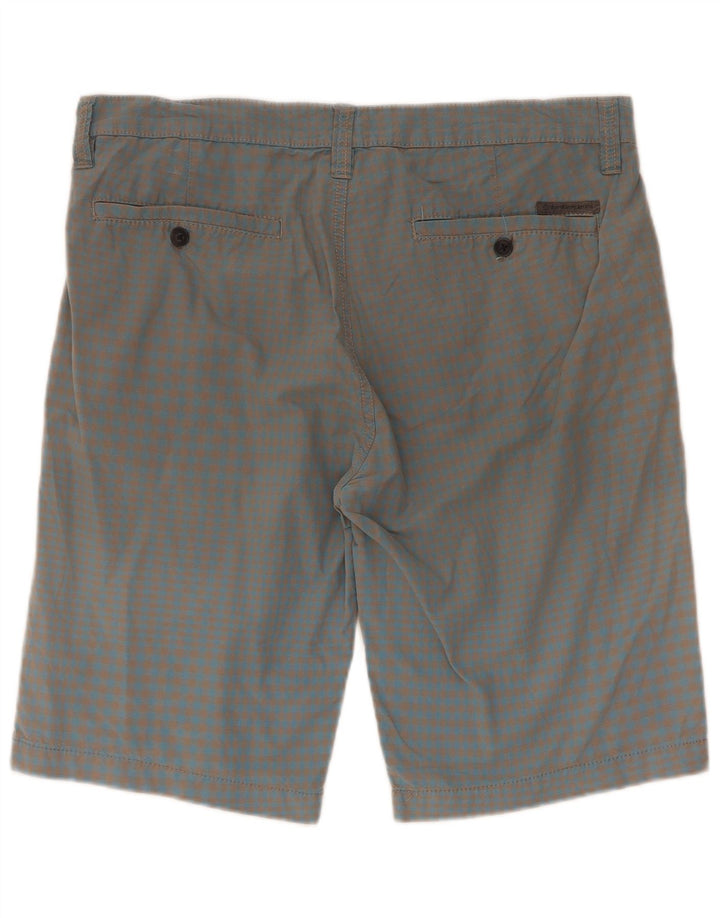 Męskie spodenki cargo Calvin Klein W33, duże, niebieskie w kratkę