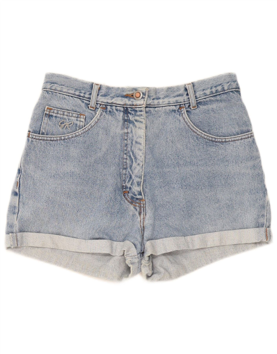 Damskie spodenki jeansowe Vintage W30 Średnioniebieskie bawełniane