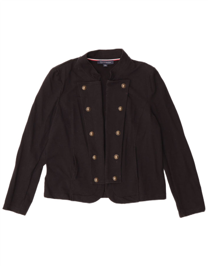 Top damski kardigan Tommy Hilfiger UK 16, duży, czarny, bawełniany