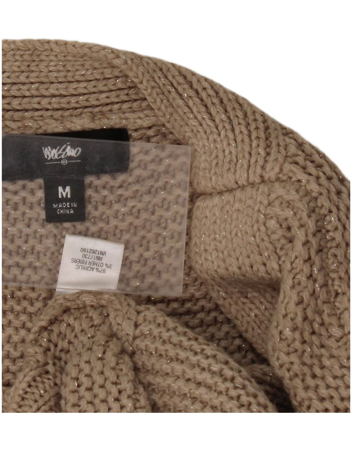 Damski sweter oversize MOSSIMO z dekoltem w łódkę UK 14 średni beż