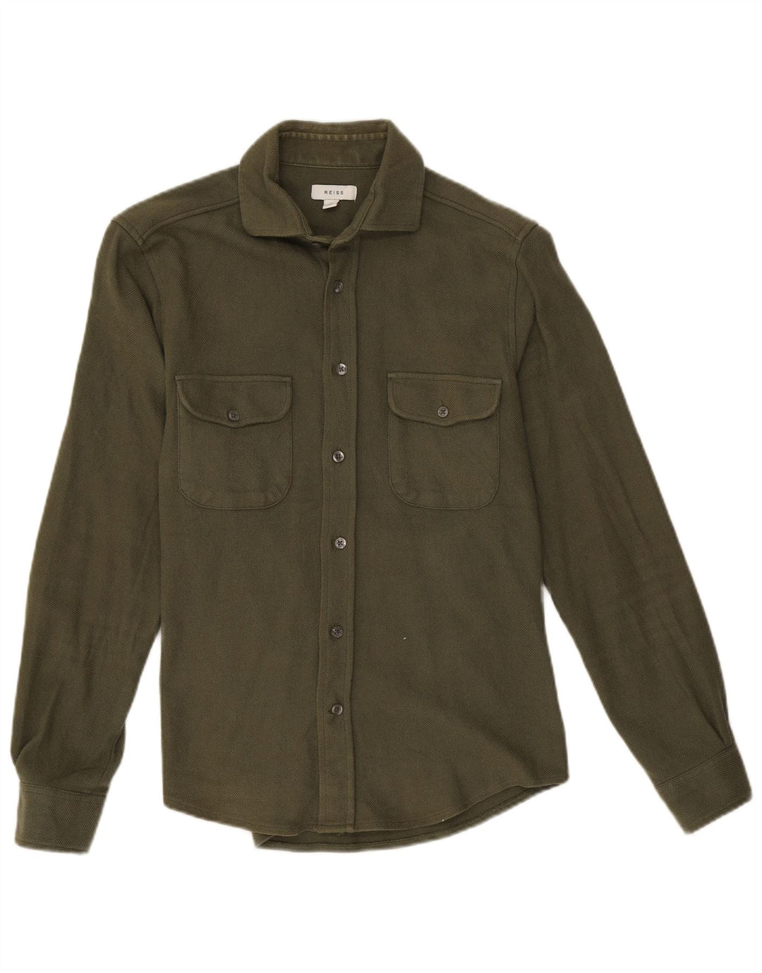 Koszula męska Reiss, mała, bawełniana w kolorze khaki