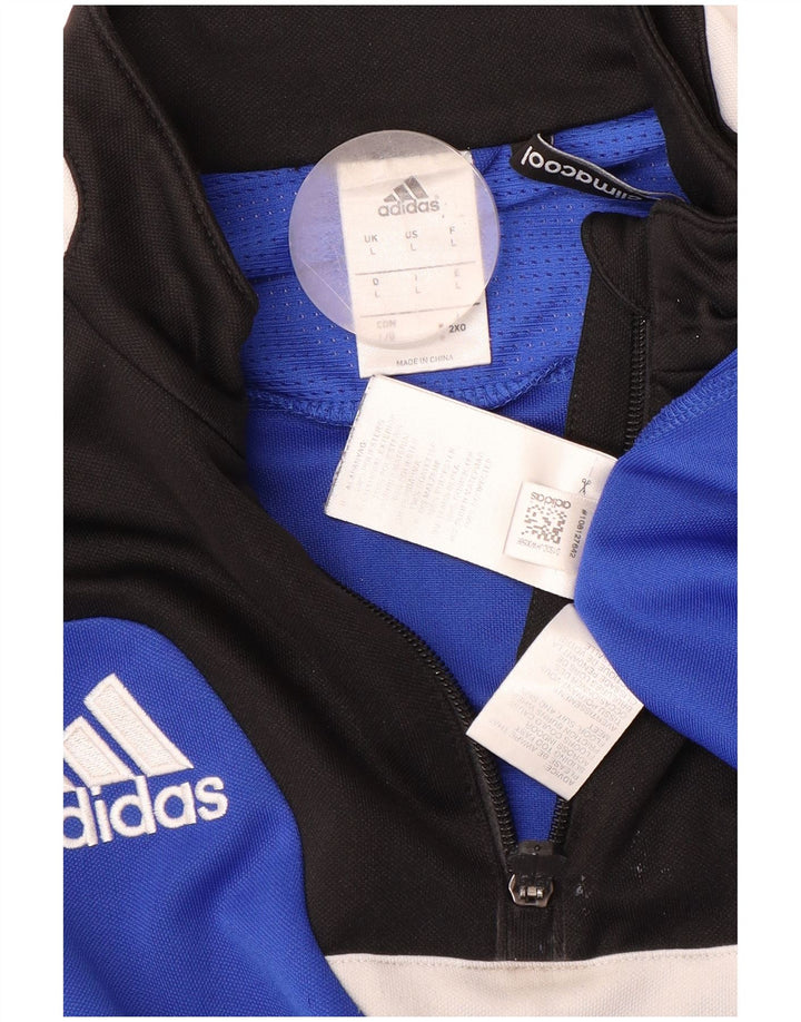 Męski dres ADIDAS Climacool, duży, niebieski, z blokami kolorów