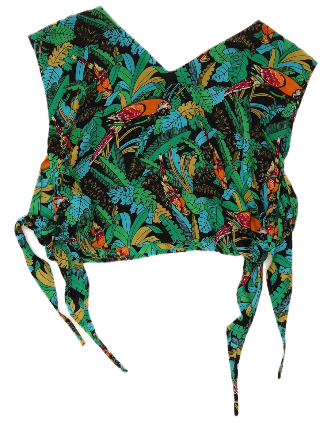 Vintage damski 2-częściowy zestaw spódnic, średni W26, zielony, kwiatowy, hawajski