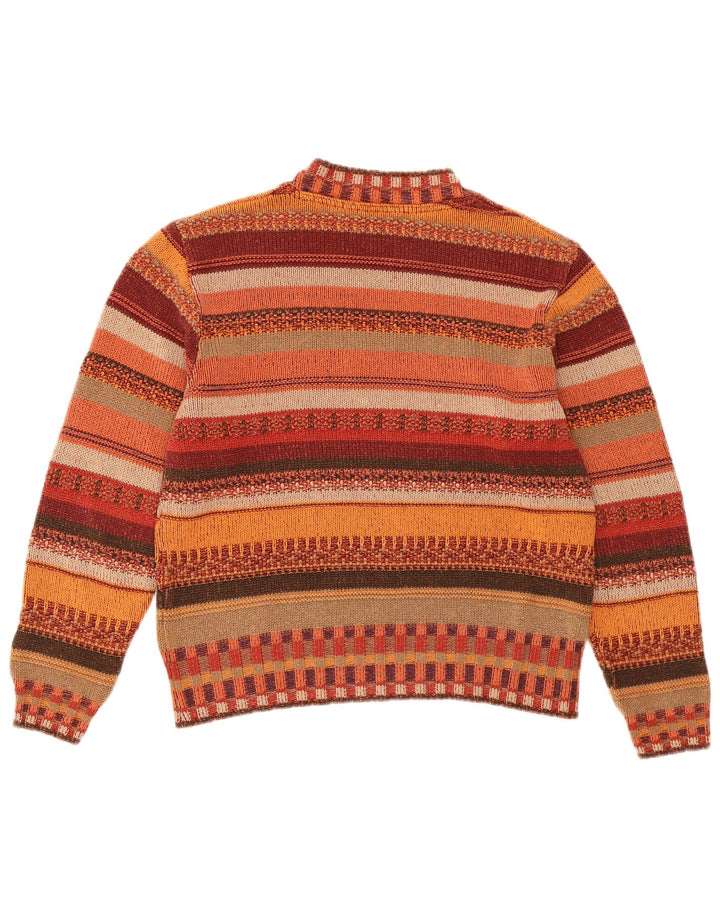 Sweter damski VINTAGE z okrągłym dekoltem UK 14, średnie, wielokolorowe paski