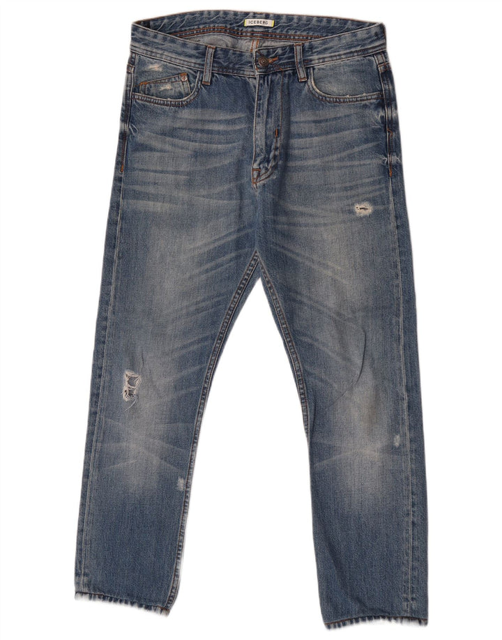 Damskie jeansy Iceberg w trudnej sytuacji W31 L26 Niebieskie