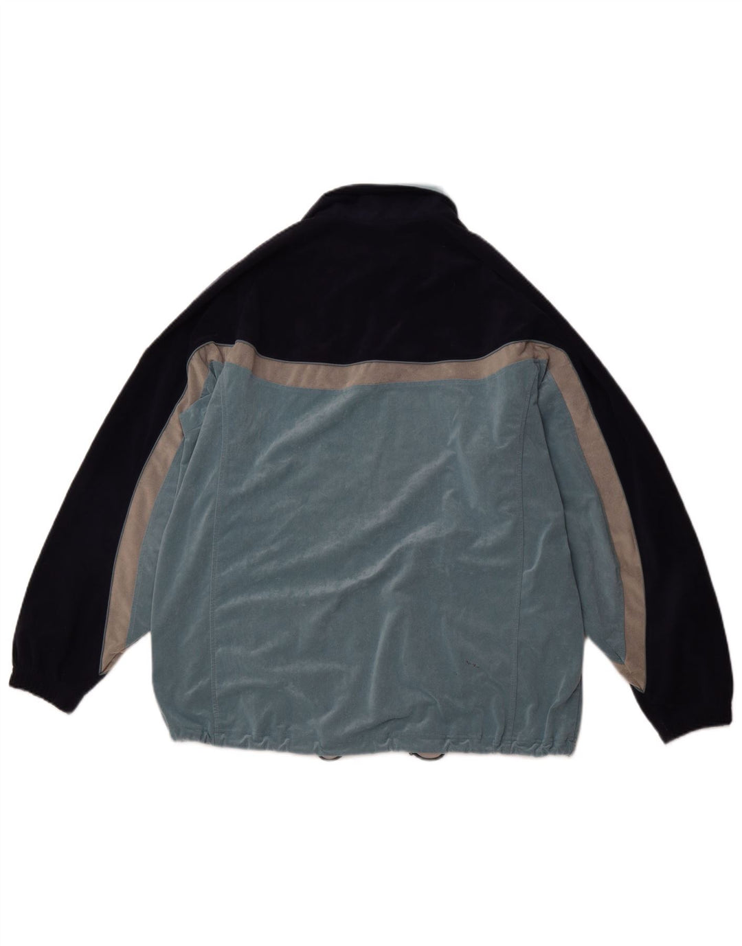 Męska kurtka dresowa ASICS, duża, niebieska, poliestrowa, z blokami kolorów, sportowa