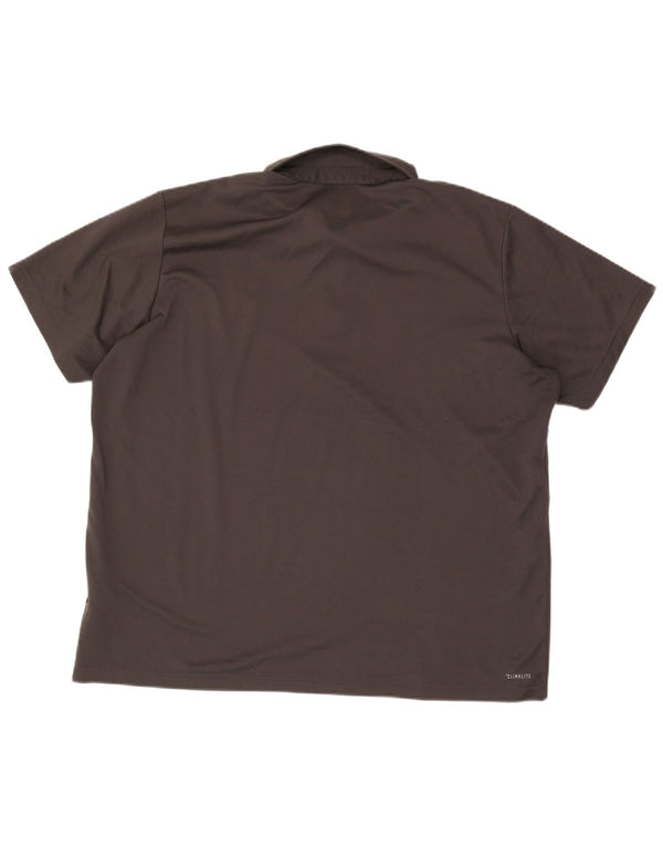 Męska koszulka polo Adidas Climalite 2XL Szary poliester