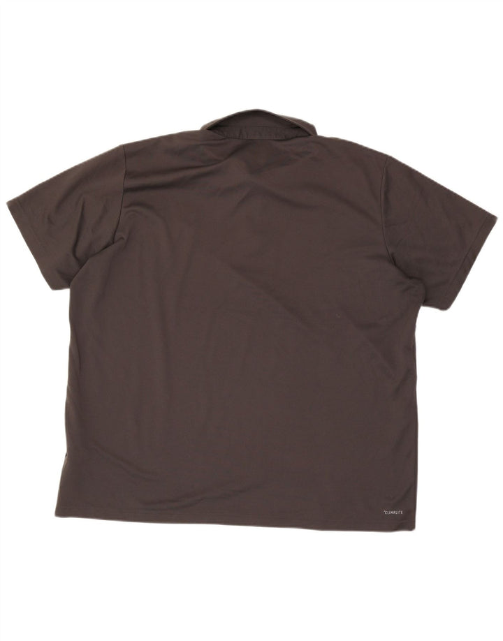 Męska koszulka polo Adidas Climalite 2XL Szary poliester