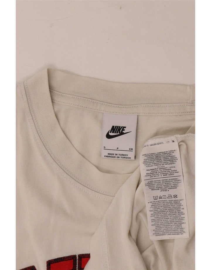 Męski T-shirt z grafiką Nike, mały, bawełniany w białe paski