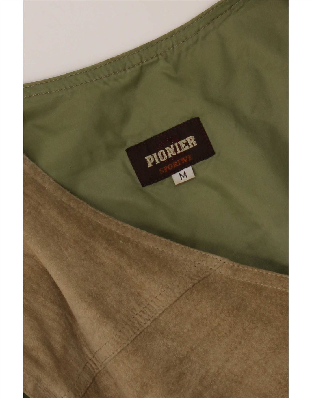 Zamszowa kamizelka męska Pionier, średni khaki