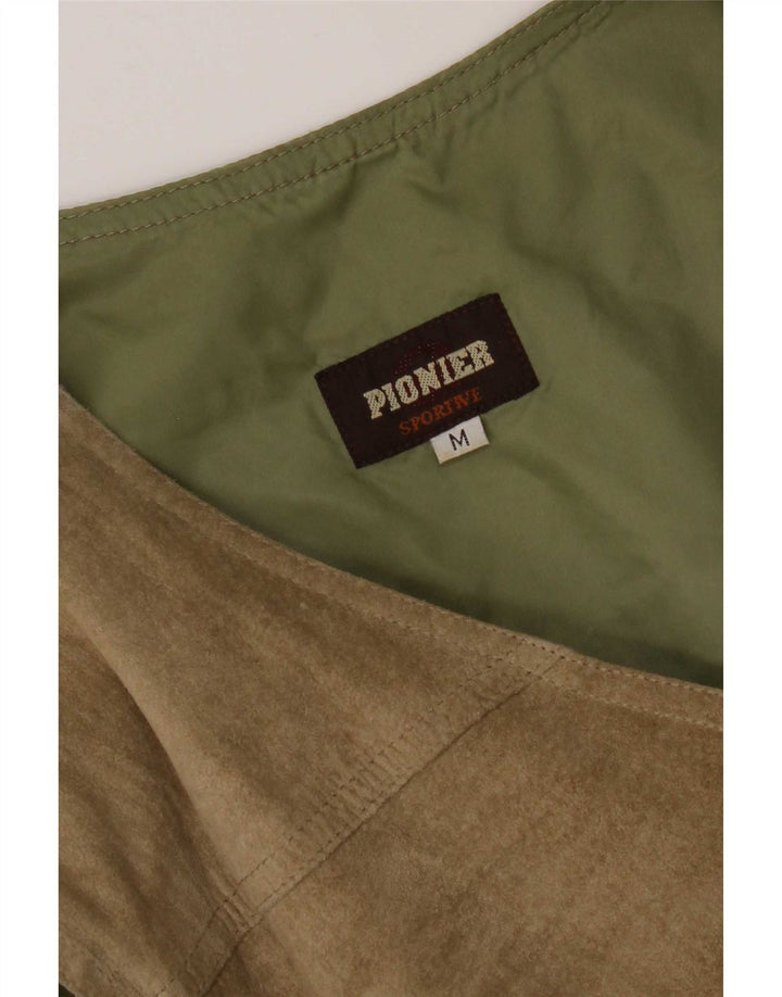 Zamszowa kamizelka męska Pionier, średni khaki