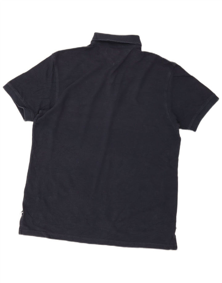 Męska koszulka polo z krótkim rękawem Tommy Hilfiger, średnio-granatowa, klasyczna
