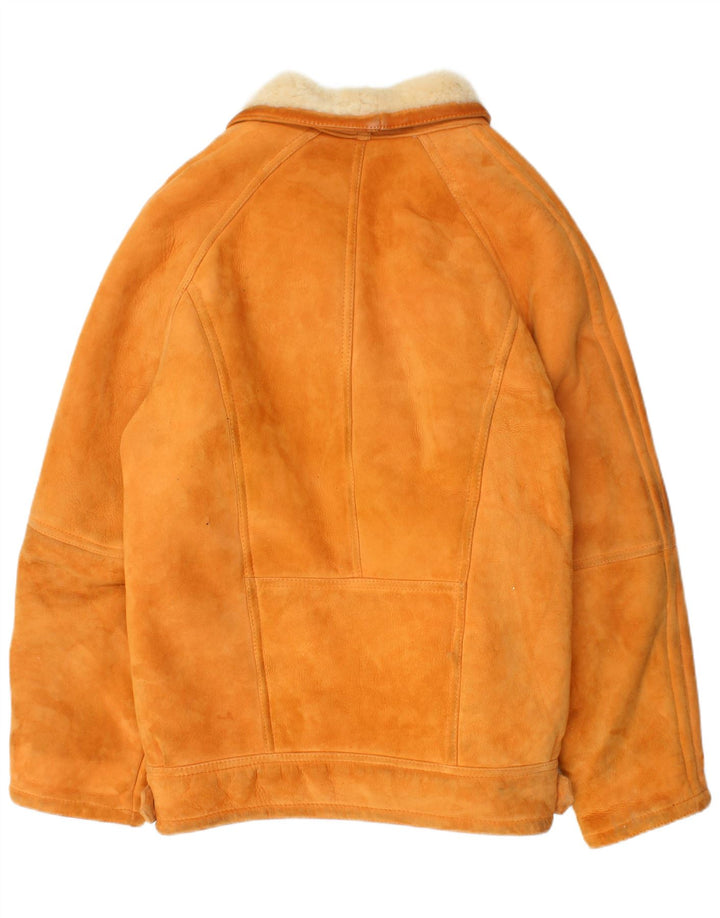 Męska kurtka Shearling VINTAGE IT 52 XL Beżowa kurtka Shearling