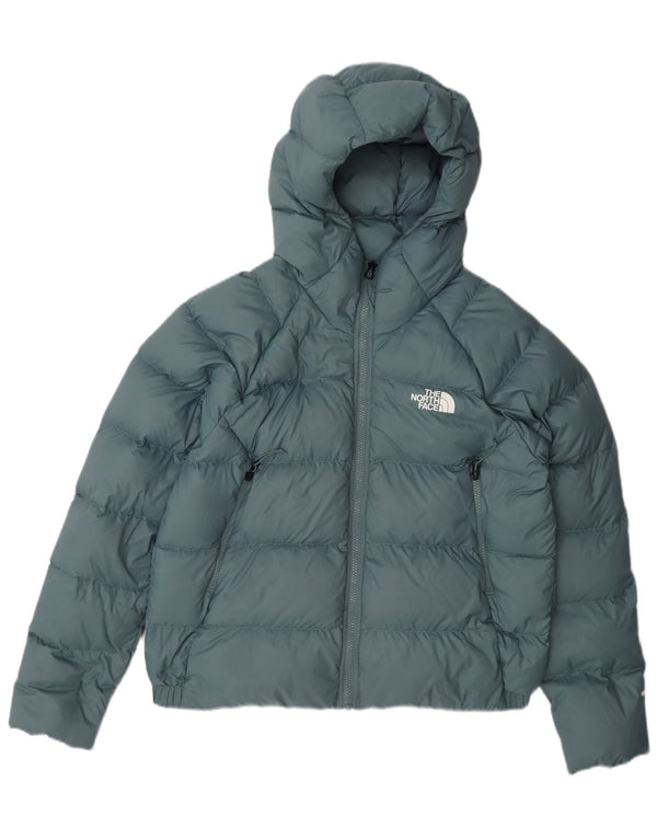 Damska wyściełana kurtka z kapturem The North Face UK 14, duża, zielona nylonowa