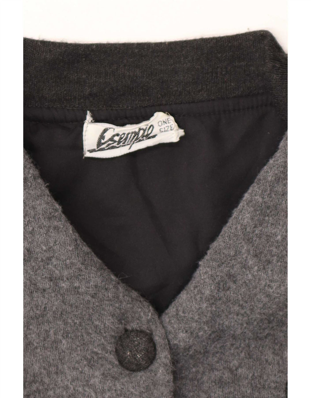 Kurtka bomberka damska w stylu vintage, jeden rozmiar, szara, nakrapiana, akryl