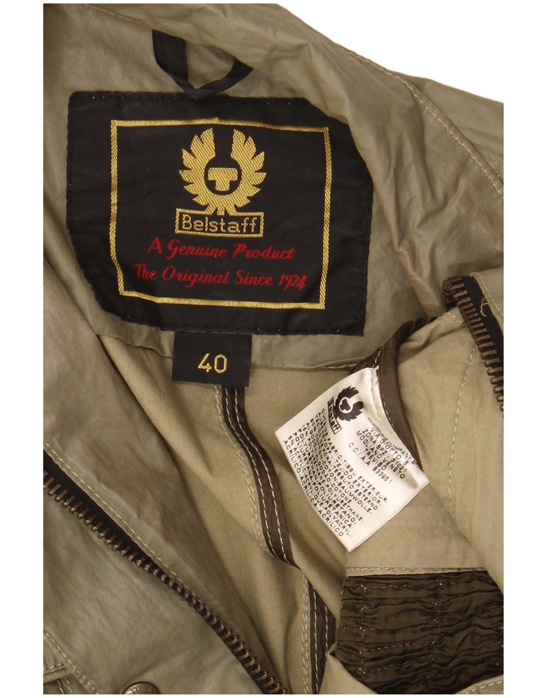 Damska kurtka użytkowa Belstaff IT 40, mała, bawełniana khaki