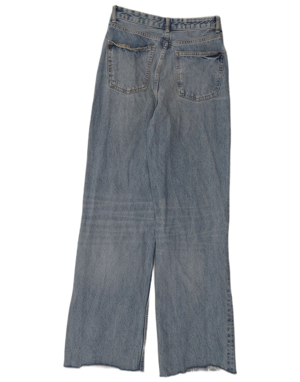 Damskie dżinsy z szerokimi nogawkami Zara w trudnej sytuacji EU 40 Medium W30 L32 Niebieskie