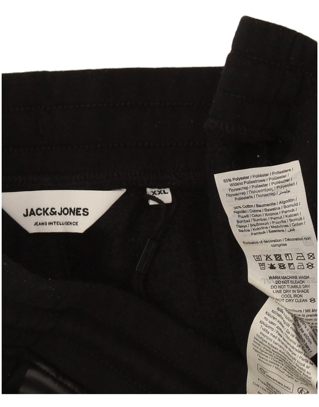 Męskie spodnie dresowe Jack & Jones Joggers 2XL Czarny poliester