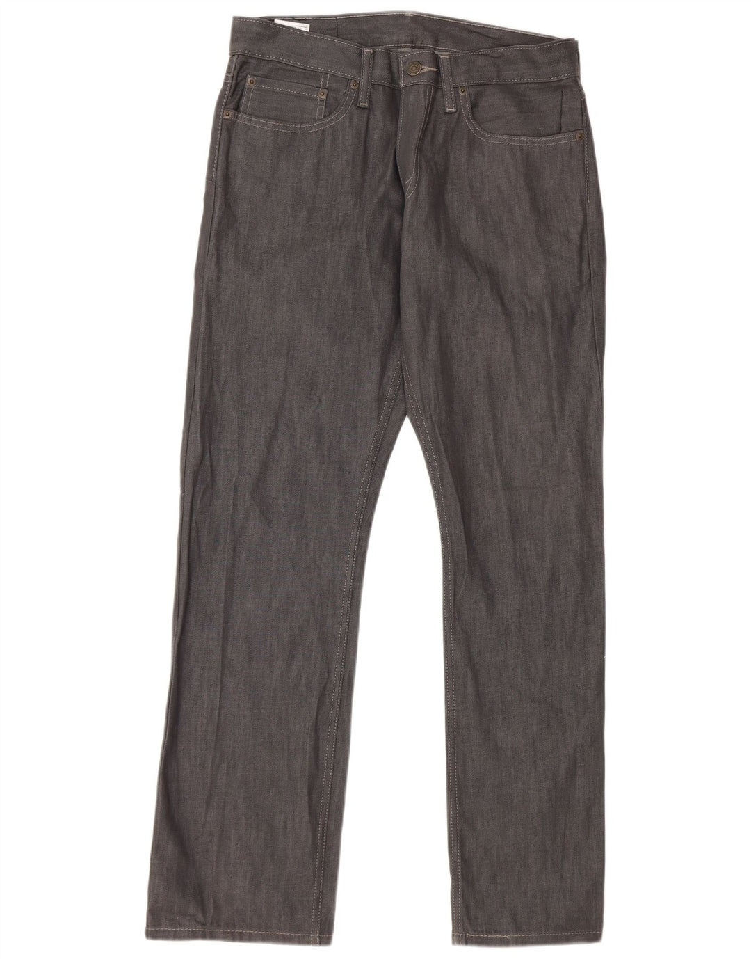 Męskie proste dżinsy LEVI'S W32 L32 Szara bawełna