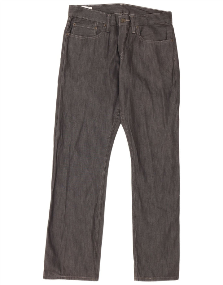 Męskie proste dżinsy LEVI'S W32 L32 Szara bawełna