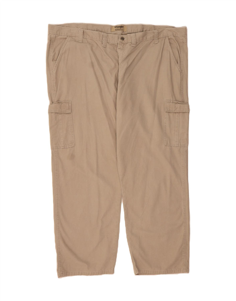 WRANGLER Mens Straight Cargo Trousers W50 L30 Beige Cotton Vintage Wrangler and Second-Hand Wrangler from Messina Hembry 