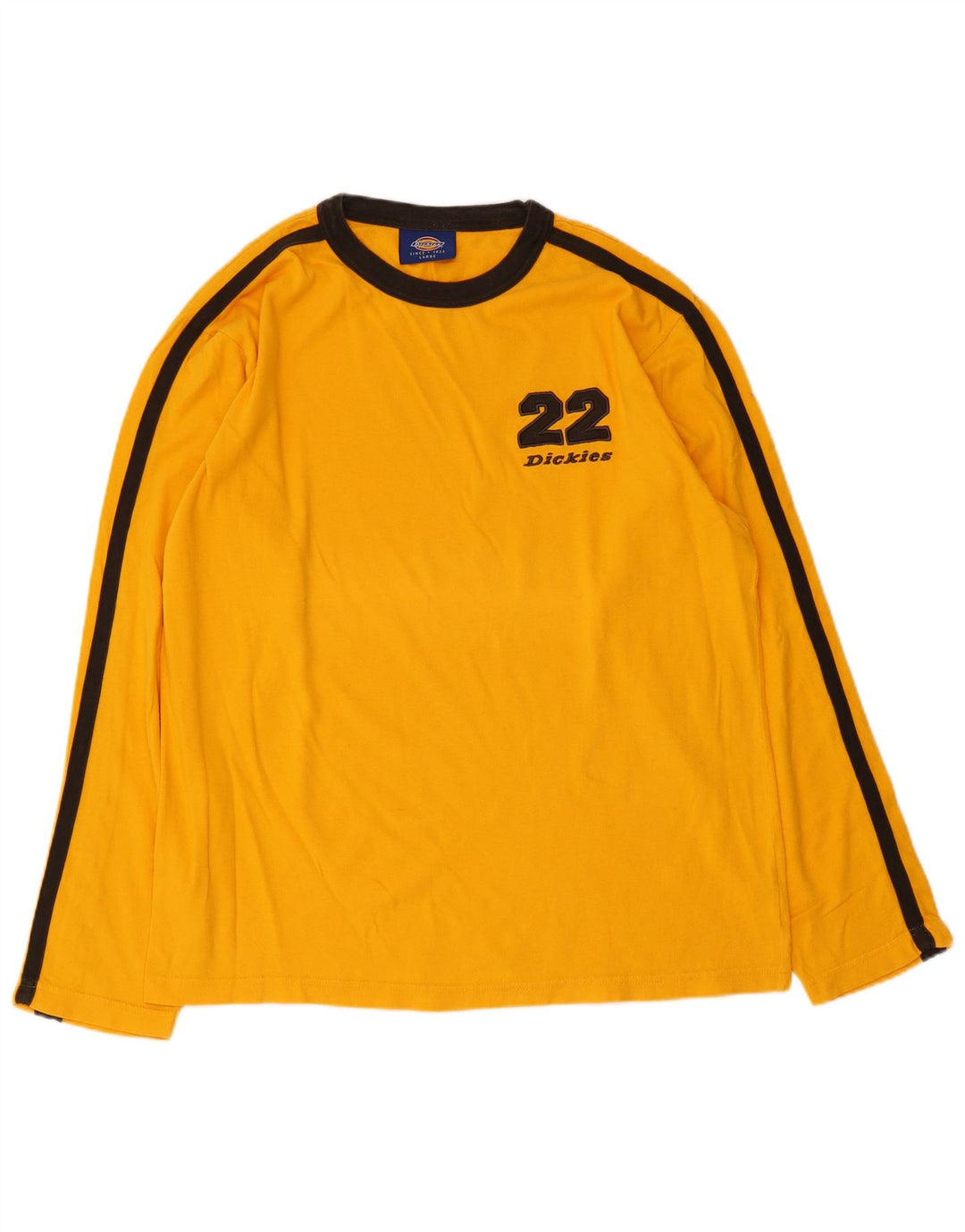 Męski top z grafiką DICKIES z długim rękawem, duży, pomarańczowy, bawełniany z blokami kolorów