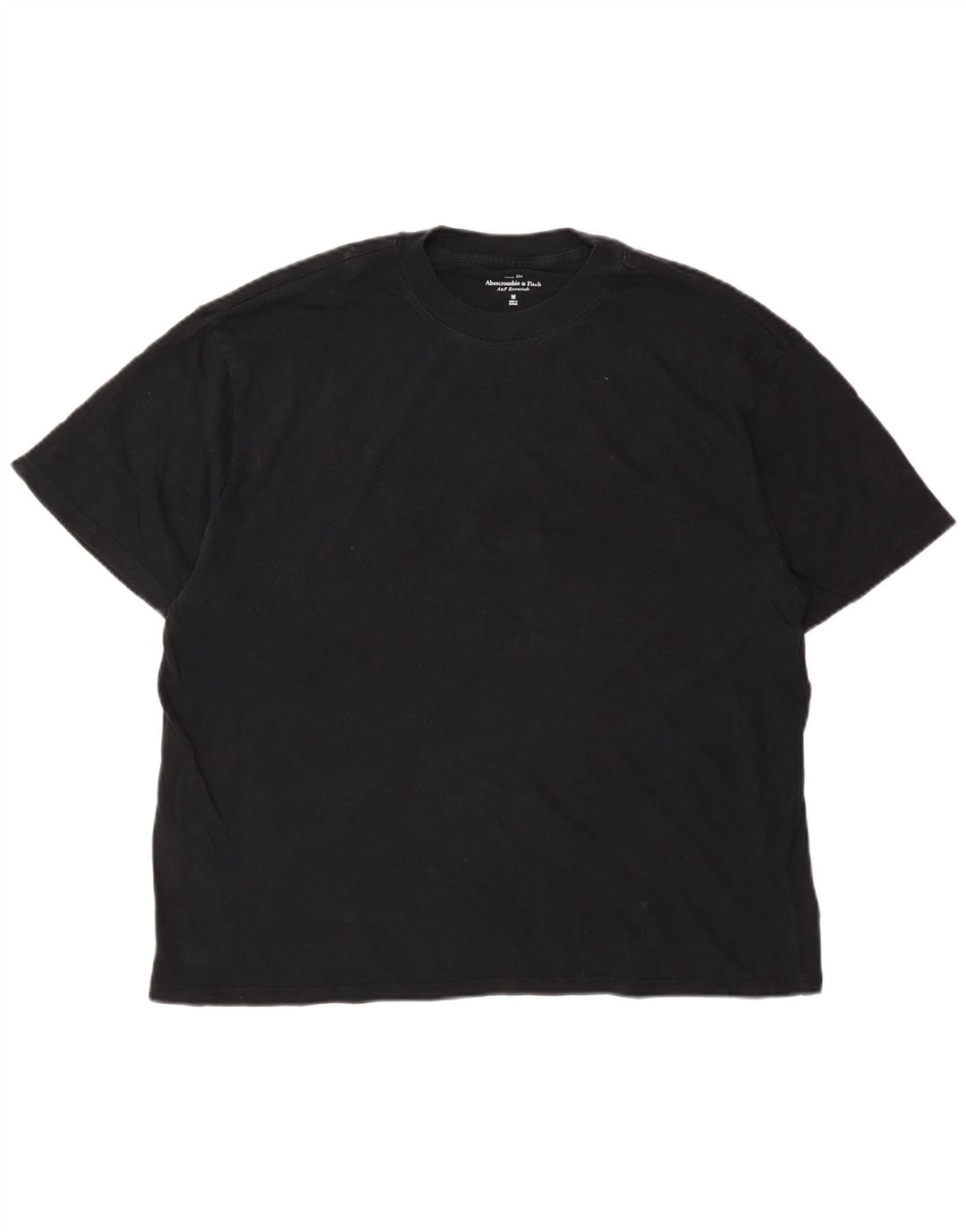 T-shirt męski Abercrombie & Fitch, średni czarny, bawełniany