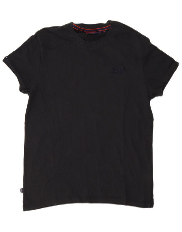 T-shirt męski Superdry, bawełniany, średni czarny