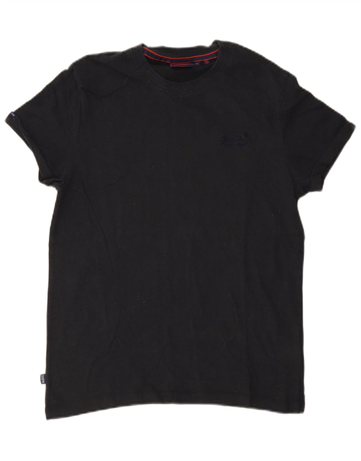 T-shirt męski Superdry, bawełniany, średni czarny