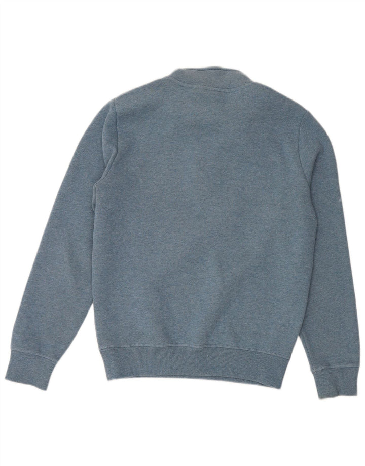 Męski sweter z zamkiem błyskawicznym Superdry, mały, niebieski, bawełniany