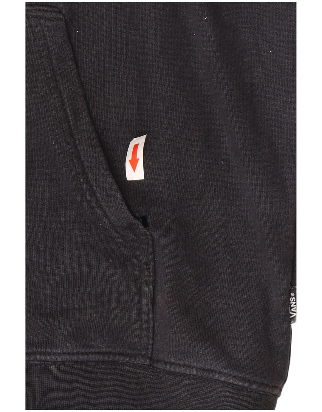 Męski sweter z kapturem Vans, średni czarny, bawełniany