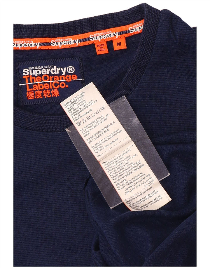 T-shirt męski SUPERDRY Top, średni, granatowy, bawełniany