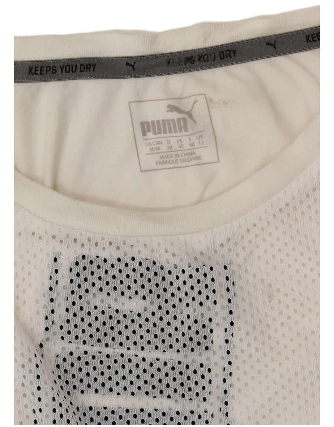 Damska kamizelka Puma Graphic Top UK 12 Średnia Biała