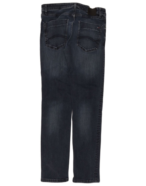 Męskie jeansy slim fit Tommy Hilfiger W30 L32 Granatowa bawełna