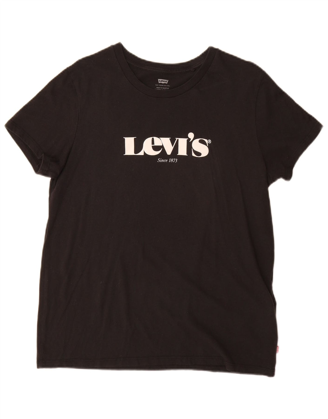 Damska koszulka z grafiką Levi's Top UK 14, średnia czarna bawełna