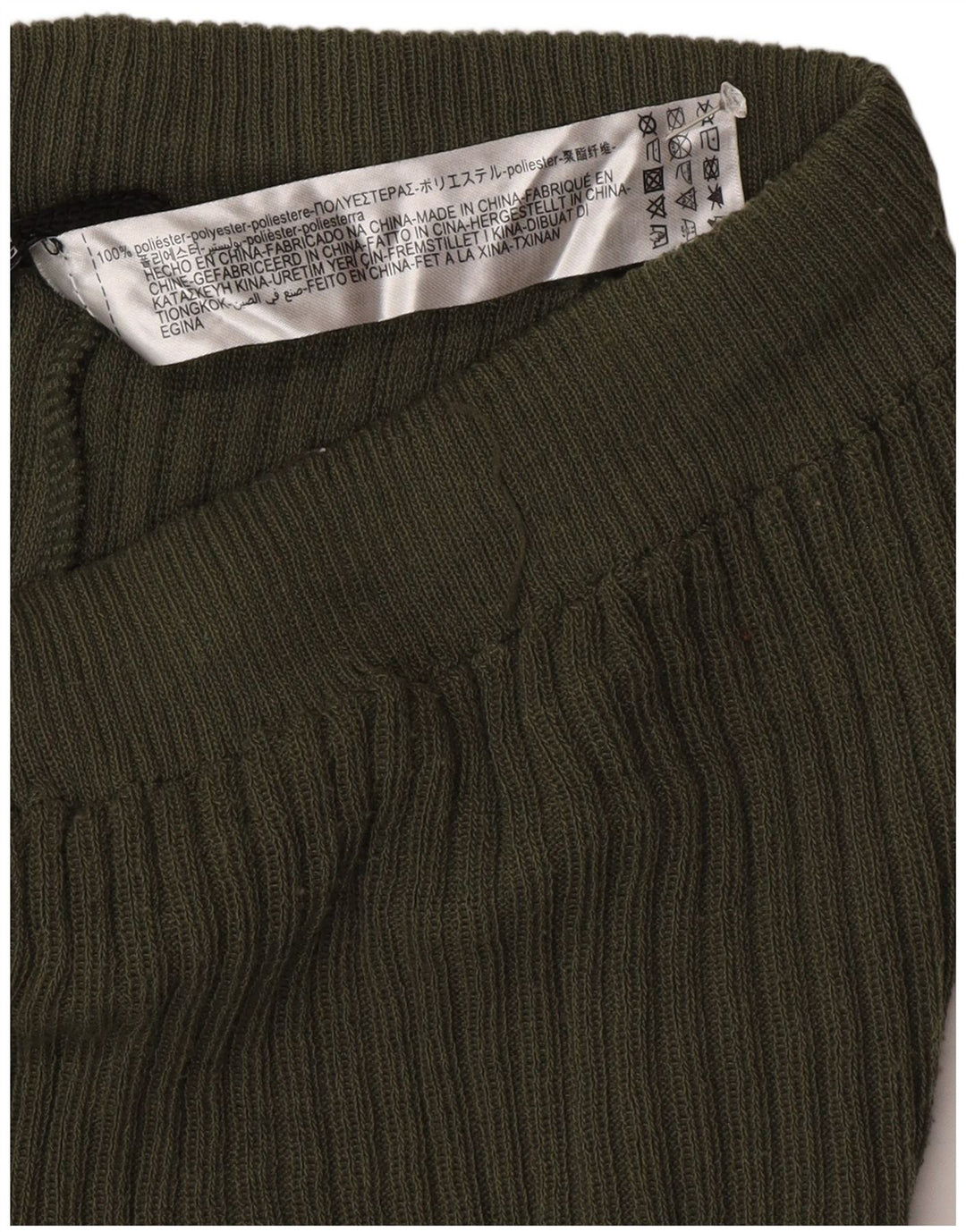 Damskie legginsy Zara Knit Flare UK 12, średni zielony poliester