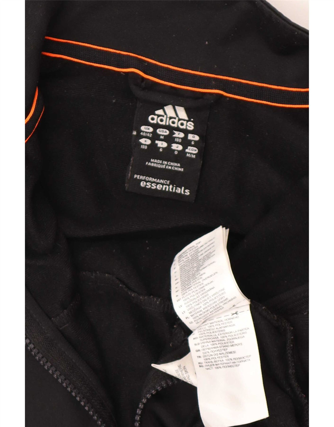 Męska kurtka dresowa Adidas UK 40/42 Średni czarny poliester