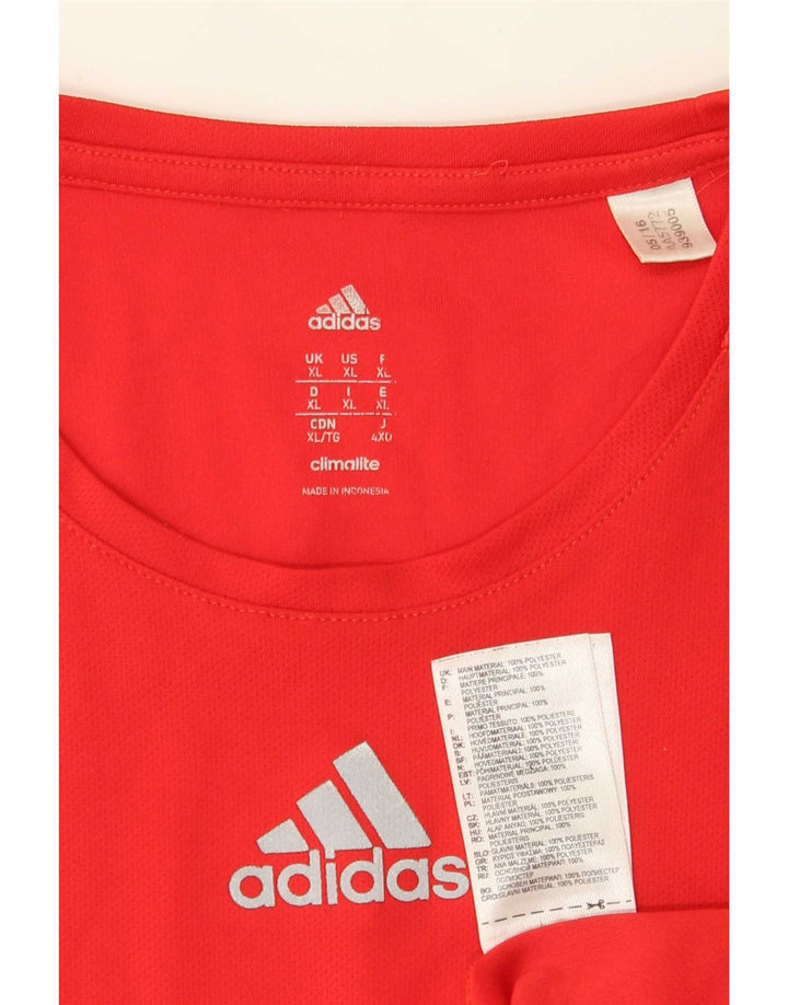 Adidas Męska koszulka Climalite Top XL Czerwony Poliester