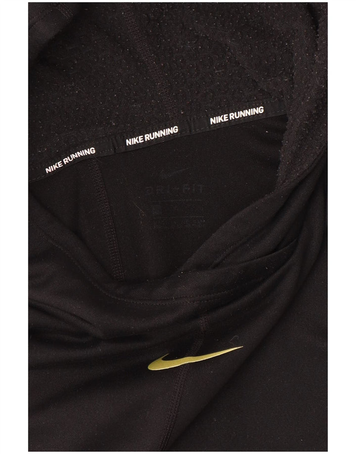 Damska koszulka do biegania NIKE z kapturem i grafiką, z długim rękawem, UK 14, średnia czerń