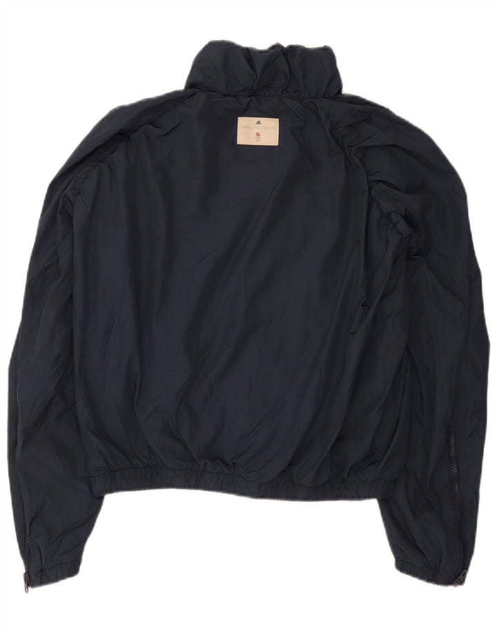 Adidas Damska Stella McCartney Oversized Kurtka Przeciwdeszczowa UK 10 Mała Granatowa