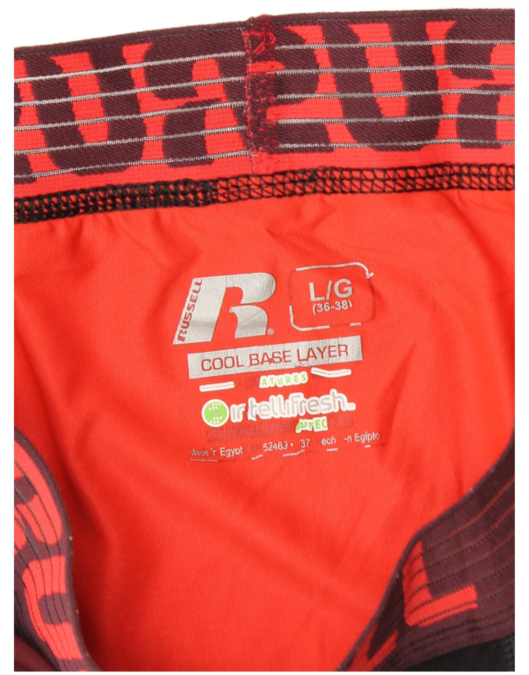 Legginsy męskie Russell Athletic, duże, bordowe, z blokami kolorów