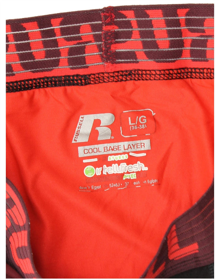 Legginsy męskie Russell Athletic, duże, bordowe, z blokami kolorów