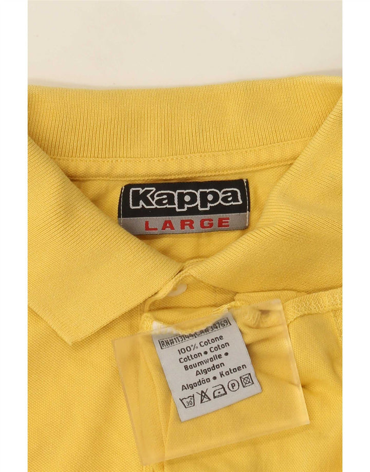 Męska koszulka polo Kappa, duża, żółta, bawełniana