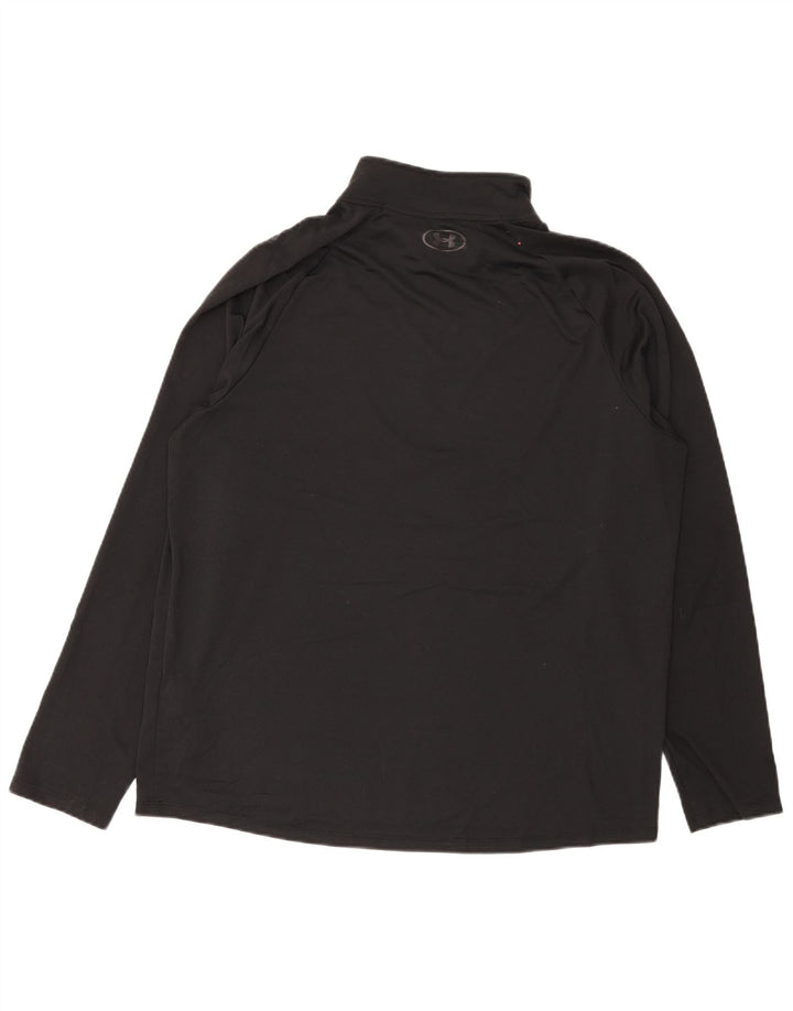 Męski top męski Under Armour z zamkiem błyskawicznym i luźnym krojem, z długim rękawem, XL, czarny poliester