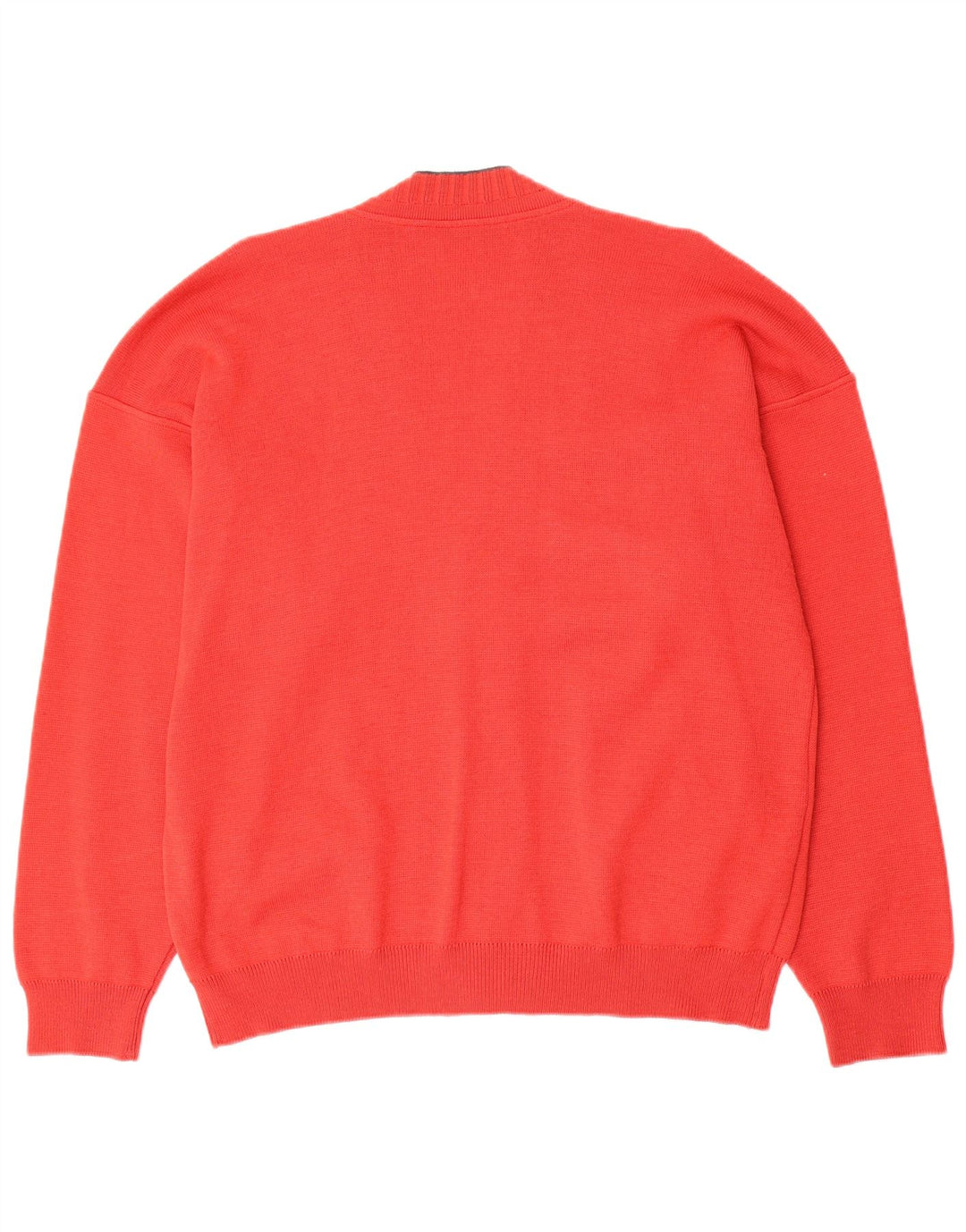 Vintage męski sweter kardigan IT 50 średnia czerwona wełna