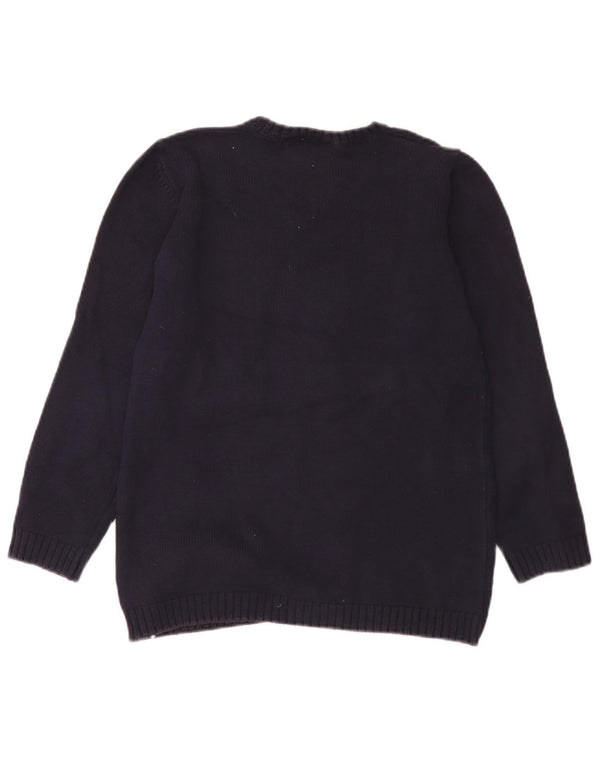 Sweter damski Marks & Spencer z okrągłym dekoltem, UK 10, mały, granatowy