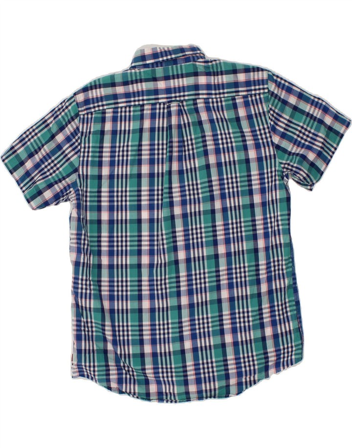IZOD Mens Short Sleeve Shirt Large Green Check Cotton Vintage Izod and Second-Hand Izod from Messina Hembry 