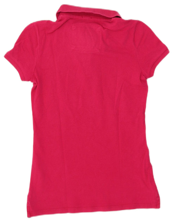 Damska koszulka polo Abercrombie & Fitch UK 10, mała, różowa, bawełniana
